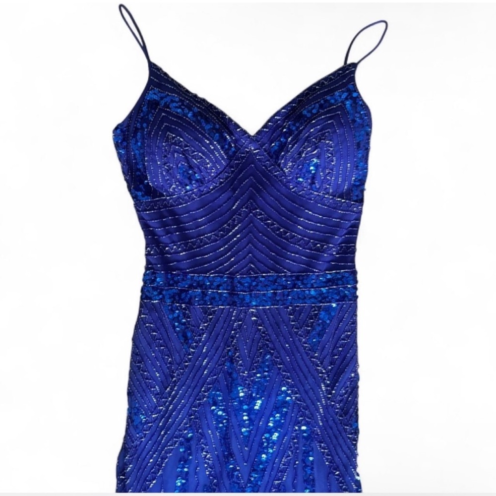 Reign Midnight Blue Sequin Gown